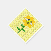 Happy Bee Day Birthday Bumblebee Serviette (Ecke)