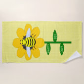Happy Bee Day Birthday Bumblebee Strandtuch (Vorderseite)