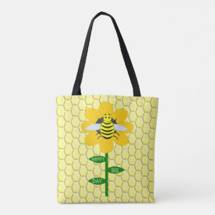 Happy Bee Day Birthday Bumblebee Tasche