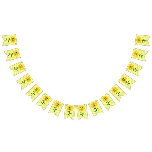Happy Bee Day Birthday Bumblebee Wimpelkette (Alle)