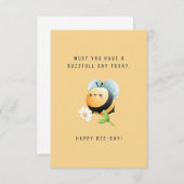 Happy Bee Day Birthday Card (Vorne/Hinten)