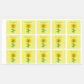 Happy Bee Day Birthday Hummel Custom Etiketten (Blatt)