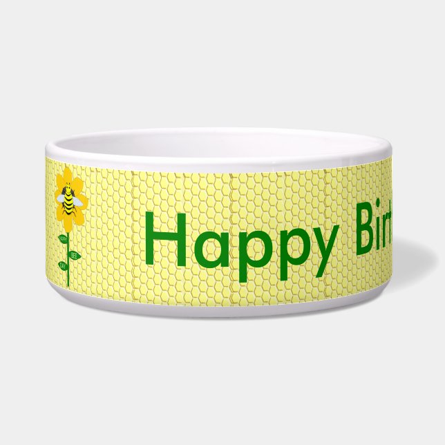 Happy Bee Day Birthday Hummel Custom Napf (Links)