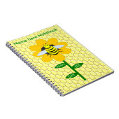 Happy Bee Day Birthday Hummel Custom Notizblock (Rechte Seite)