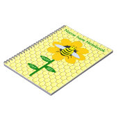 Happy Bee Day Birthday Hummel Custom Notizblock (Linke Seite)