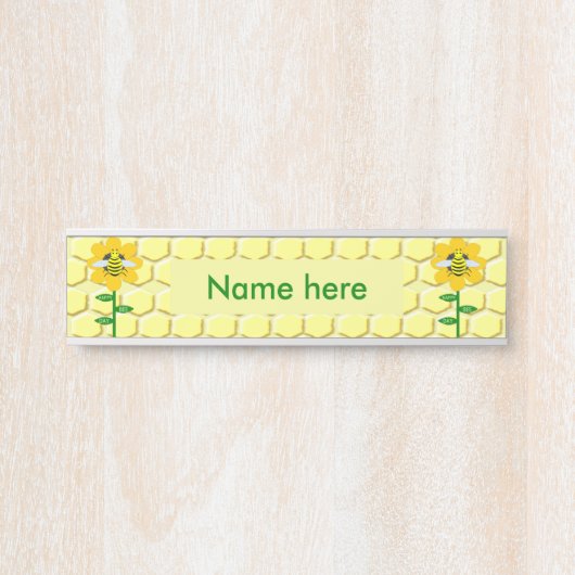 Happy Bee Day Birthday Hummel Custom Türschild (Vorderseite )
