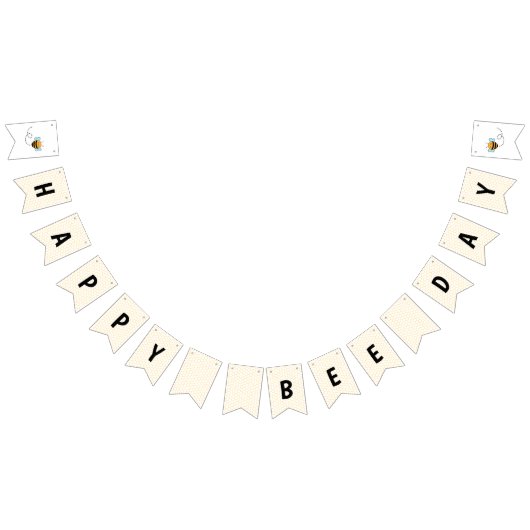 Happy Bee Day Birthday Wimpelkette (Alle)