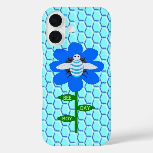 Happy Bee Day Boy Blue Birthday Bumblebee Case-Mate iPhone Hülle (Rückseite)