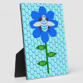 Happy Bee Day Boy Blue Birthday Bumblebee Fotoplatte (Seite)