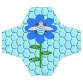 Happy Bee Day Boy Blue Birthday Bumblebee Fußball (Flach)