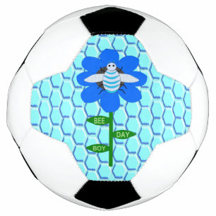 Happy Bee Day Boy Blue Birthday Bumblebee Fußball