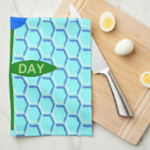 Happy Bee Day Boy Blue Birthday Bumblebee Geschirrtuch (Viertel Falte)