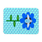 Happy Bee Day Boy Blue Birthday Bumblebee Magnet (Horizontal)