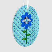 Happy Bee Day Boy Blue Birthday Bumblebee Ornament (Vorderseite)