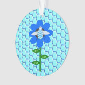 Happy Bee Day Boy Blue Birthday Bumblebee Ornament (Vorderseite)