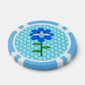 Happy Bee Day Boy Blue Birthday Bumblebee Pokerchips (Einzeln)