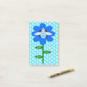 Happy Bee Day Boy Blue Birthday Bumblebee Post-it Klebezettel (Auf Schreibtisch)