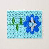Happy Bee Day Boy Blue Birthday Bumblebee Puzzle (Horizontal)