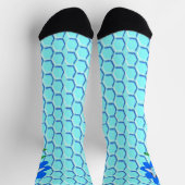 Happy Bee Day Boy Blue Birthday Bumblebee Socken (Oben)