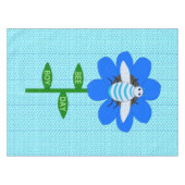 Happy Bee Day Boy Blue Birthday Bumblebee Tischdecke (Vorderseite (Horizontal))