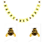 Happy Bee Day BumbleBee Geburtstag Wimpelkette