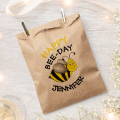 Happy Bee Day Bumblebee Yellow Bumble Bee Birthday Geschenktütchen (Ausgeschnitten)