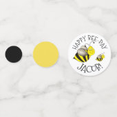 Happy Bee Day Bumblebee Yellow Bumble Bee Birthday Konfetti (Rückseiten)