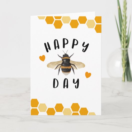Happy BEE Day Geburtstag Karte (Vorderseite)