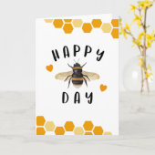 Happy BEE Day Geburtstag Karte (Gelbe Blume)