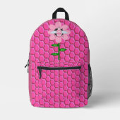 Happy Bee Day Girl Pink Birthday Hummel Bedruckter Rucksack (Vorderseite)
