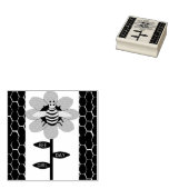 Happy Bee Day Girl Pink Birthday Hummel Gummistempel (Stempel)