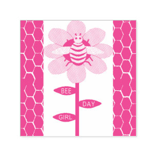 Happy Bee Day Girl Pink Birthday Hummel Permastempel