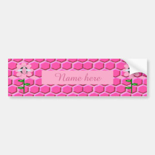 Happy Bee Day Girl Pink Geburtstag Hummel Custom Autoaufkleber