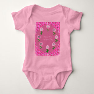 Happy Bee Day Girl Pink Geburtstag Hummel Custom Baby Strampler