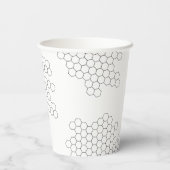 Happy Bee Day Honeycomb Paper Cups Pappbecher (Rückseite)