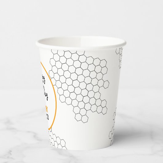 Happy Bee Day Honeycomb Paper Cups Pappbecher (Links)