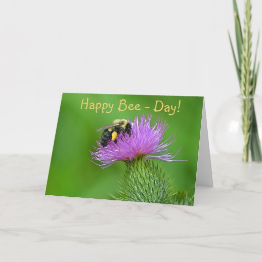 Happy Bee Day Karte (Vorderseite)