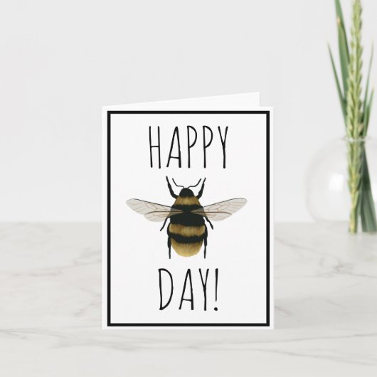 Happy Bee Day Karte (Vorderseite)