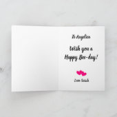 Happy Bee Day mit Niedlicher Bienengeklappter Kart Programm (Innenseite)