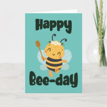 Happy Bee Day mit Niedlicher Bienengeklappter Kart