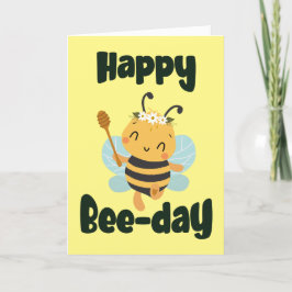 Happy Bee Day mit Niedlicher Bienengeklappter Kart Programm