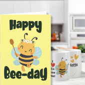 Happy Bee-day Niedlich Bumblebee Muster gefaltet K Programm