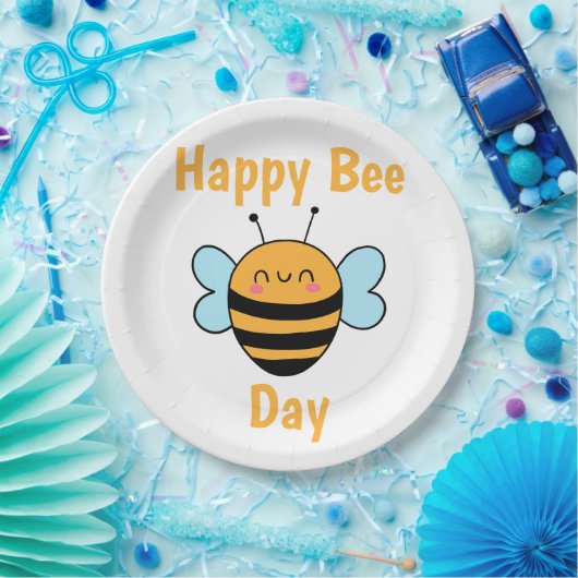 Happy Bee Day Pappteller (Party)