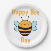 Happy Bee Day Pappteller (Vorderseite)