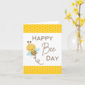 Happy Bee Day - Pub Card Karte (Gelbe Blume)