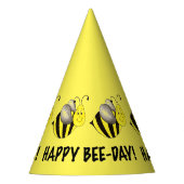 Happy Bee Day Yellow Bumblebee Birthday Bees Partyhütchen (Vorderseite)