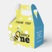 Happy Bee First Birthday Gable Box Geschenkschachtel (Rückseite)