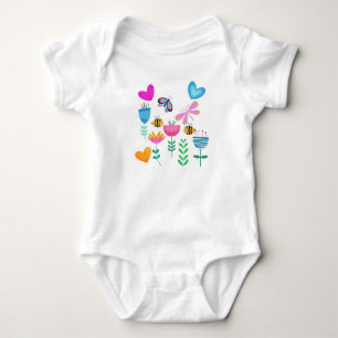 Happy Bee Garden Baby Strampler