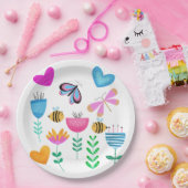 Happy Bee Garden Pappteller (Party)