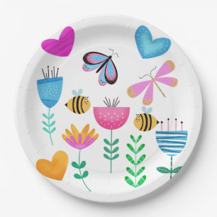 Happy Bee Garden Pappteller